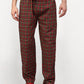 Indian Needle Men's Orange Cotton Checked Track Pants