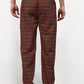 Indian Needle Men's Orange Cotton Checked Track Pants