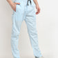 Indian Needle Men's Blue Cotton Striped Track Pants ( JOG 020Sky )