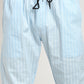Indian Needle Men's Blue Cotton Striped Track Pants ( JOG 020Sky )