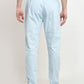 Indian Needle Men's Blue Cotton Striped Track Pants ( JOG 020Sky )