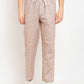 Indian Needle Men's Brown Linen Cotton Track Pants ( JOG 021Brown )