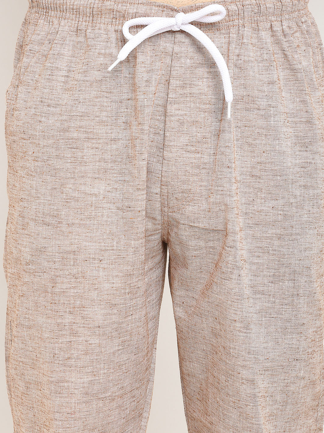 Indian Needle Men's Brown Linen Cotton Track Pants ( JOG 021Brown )