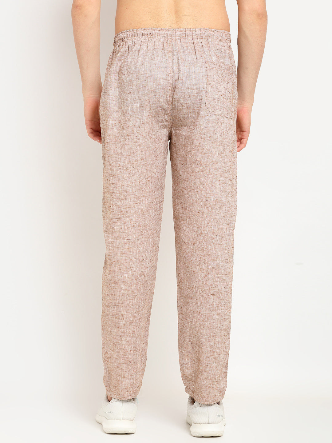Indian Needle Men's Brown Linen Cotton Track Pants ( JOG 021Brown )