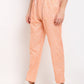 Indian Needle Men's Orange Linen Cotton Track Pants