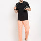 Indian Needle Men's Orange Linen Cotton Track Pants