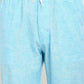 Indian Needle Men's Blue Linen Cotton Track Pants