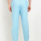 Indian Needle Men's Blue Linen Cotton Track Pants