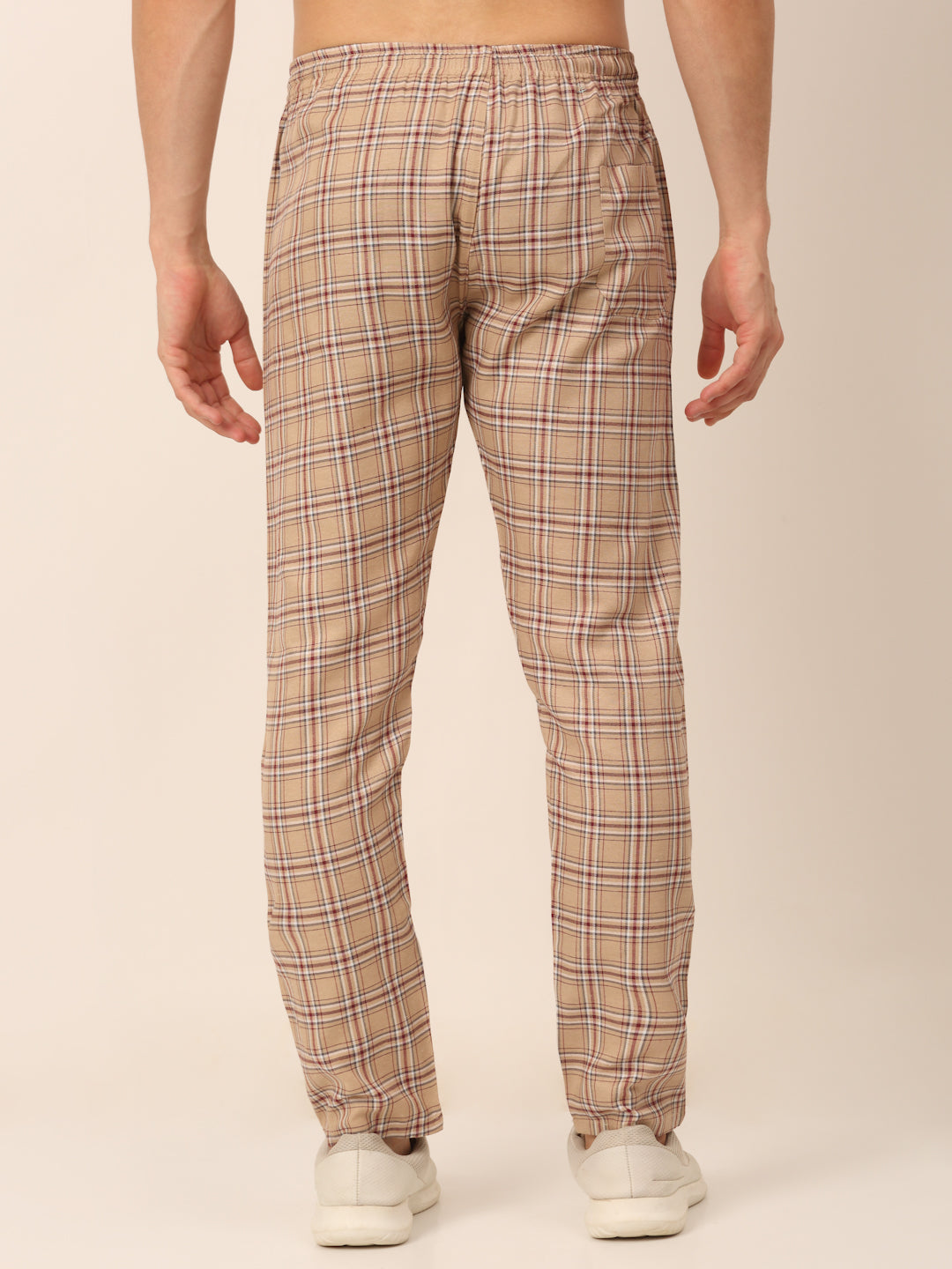 Indian Needle Men's Checked Cotton  Track Pants