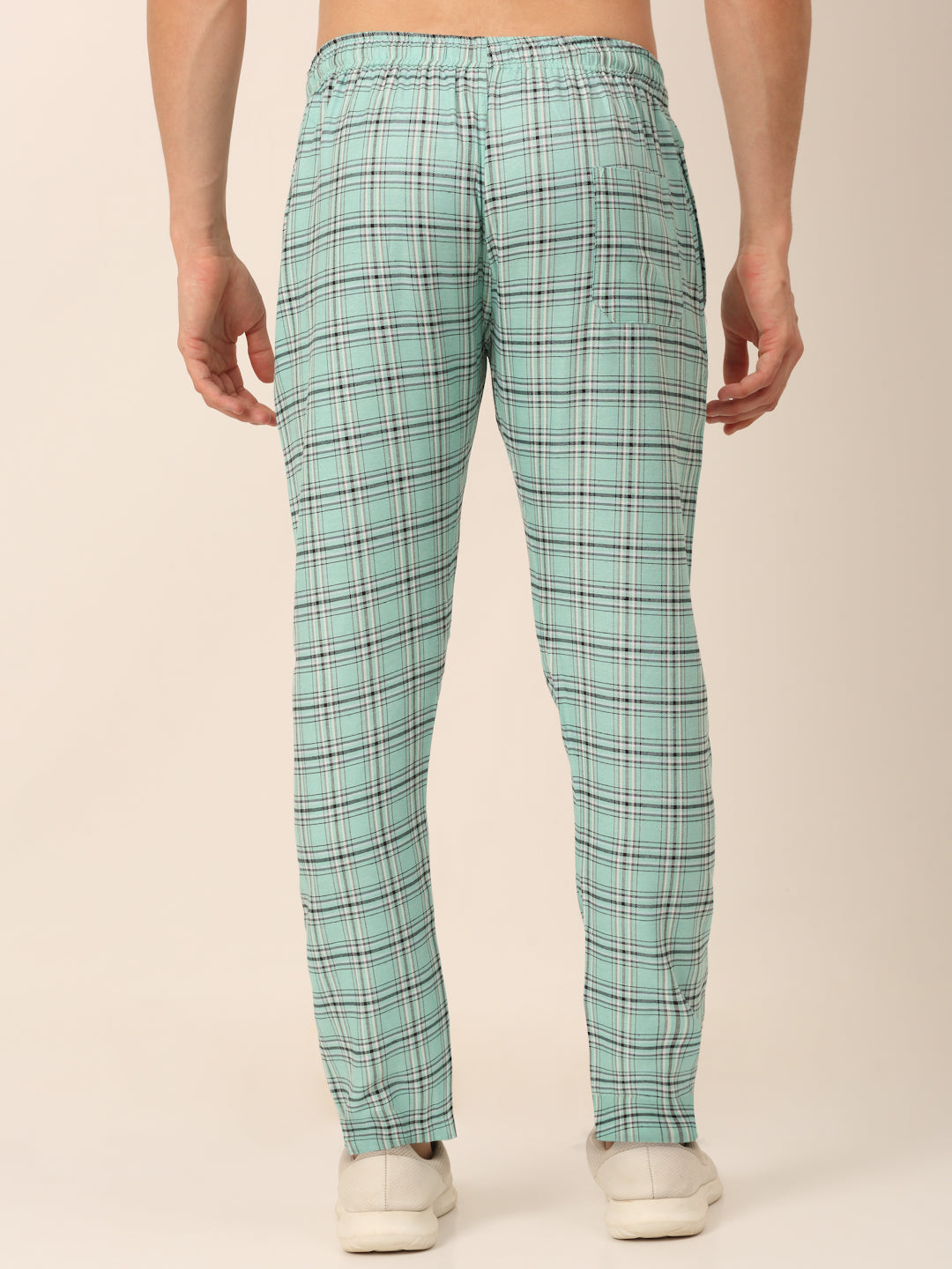 Indian Needle Men's Checked Cotton  Track Pants