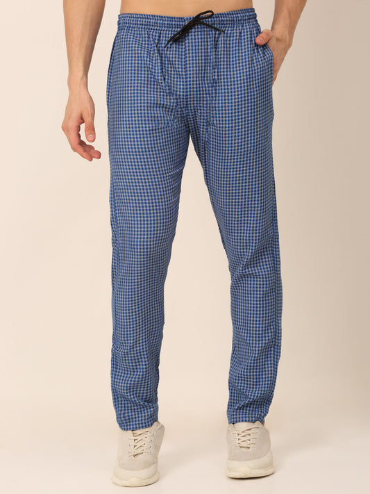 Indian Needle Men's Checked Cotton  Track Pants