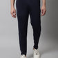 Men's Navy Blue Solid Streachable Lycra Trackpants