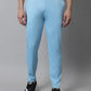 Men's Sky Blue Solid Streachable Lycra Trackpants