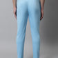 Men's Sky Blue Solid Streachable Lycra Trackpants