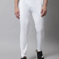 Men's White Solid Streachable Lycra Trackpants