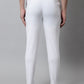 Men's White Solid Streachable Lycra Trackpants