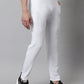 Men's White Solid Streachable Lycra Trackpants