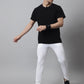 Men's White Solid Streachable Lycra Trackpants