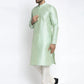 Jompers Men's Green Solid Dupion Silk Kurta Only ( KO 636Green )