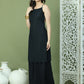 Chic Backless Designer Kurta with Palazzo ( JOKPL 2137B 1577 Black )