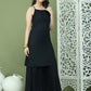 Chic Backless Designer Kurta with Palazzo ( JOKPL 2137B 1577 Black )