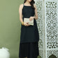 Chic Backless Designer Kurta with Palazzo ( JOKPL 2137B 1577 Black )