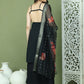Backless Designer Kurta Palazzo Set with Floral Dupatta ( JOKPL 2137B D66B 1577 Black )