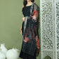 Backless Designer Kurta Palazzo Set with Floral Dupatta ( JOKPL 2137B D66B 1577 Black )