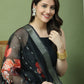 Backless Designer Kurta Palazzo Set with Floral Dupatta ( JOKPL 2137B D66B 1577 Black )
