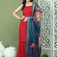 Backless Designer Kurta Palazzo Set with Floral Dupatta ( JOKPL 2137B D66Pe 1577 Maroon )
