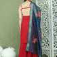 Backless Designer Kurta Palazzo Set with Floral Dupatta ( JOKPL 2137B D66Pe 1577 Maroon )