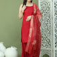 Backless Designer Kurta Palazzo Set with Floral Dupatta ( JOKPL 2137B D66R 1577 Maroon )