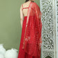 Backless Designer Kurta Palazzo Set with Floral Dupatta ( JOKPL 2137B D66R 1577 Maroon )