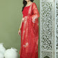 Backless Designer Kurta Palazzo Set with Floral Dupatta ( JOKPL 2137B D66R 1577 Maroon )