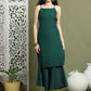 Chic Backless Designer Kurta with Palazzo ( JOKPL 2137G 1577 Green )
