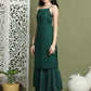 Backless Designer Kurta for Women ( JOK 1577 Green )