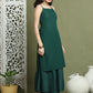 Chic Backless Designer Kurta with Palazzo ( JOKPL 2137G 1577 Green )