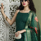 Backless Designer Kurta Palazzo Set with Floral Dupatta ( JOKPL 2137G D66G 1577 Green )