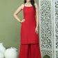 Chic Backless Designer Kurta with Palazzo ( JOKPL 2137M 1577 Maroon )