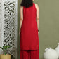 Embroidered Rayon Kurta for Women ( JOK 1579 Maroon )