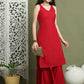 Embroidered Rayon Kurta With Palazzos ( JOKPL 2137M 1579 Maroon )