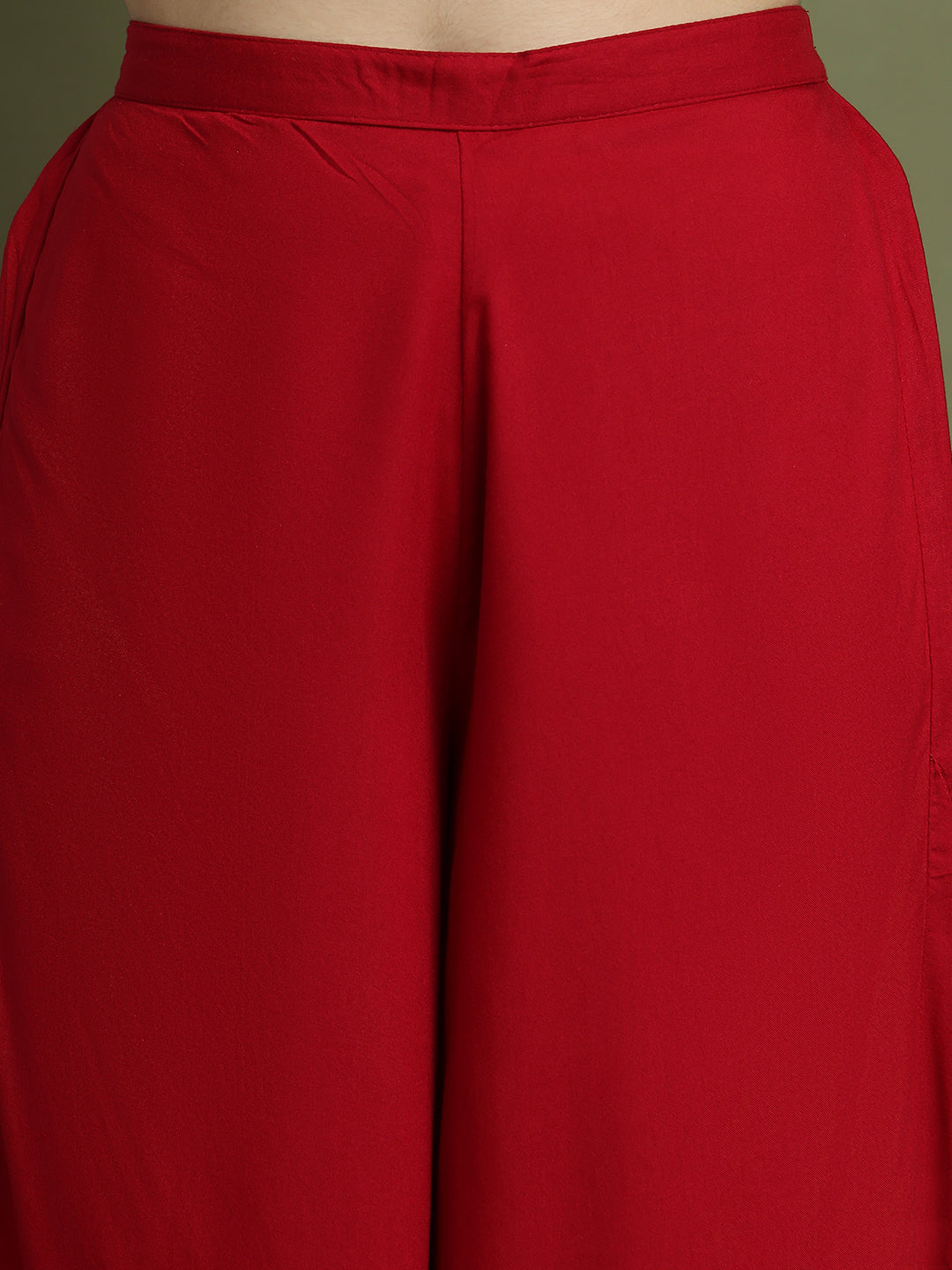 Embroidered Rayon Kurta With Palazzos ( JOKPL 2137M 1579 Maroon )