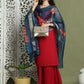 Embroidered Rayon Kurta Palazzos With dupatta ( JOKPL 2137M D66Pe 1579 Maroon )