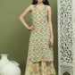 Foil Printed Sleeveless Kurta With Palazzos for Women ( JOKPL 2137Mul 1576 Ivory )