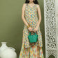 Foil Printed Sleeveless Kurta With Palazzos for Women ( JOKPL 2137Mul 1576 Ivory )