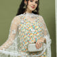 Foil Printed Rayon Kurta Palazzos & Dupatta for Women ( JOKPL 2137Mul D67W 1576 Ivory )
