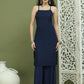 Backless Designer Kurta for Women ( JOK 1577 Navy )