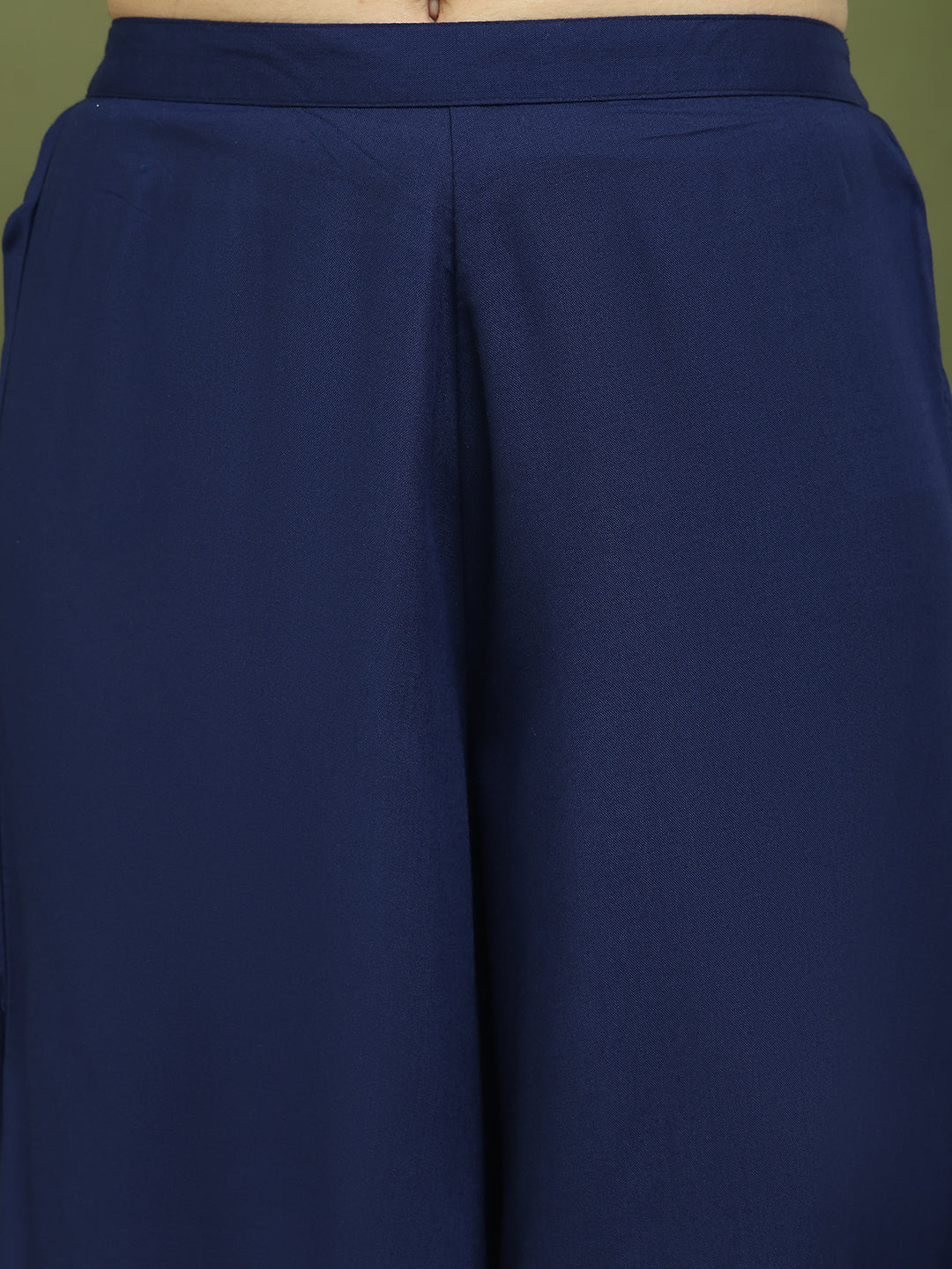 Chic Backless Designer Kurta with Palazzo ( JOKPL 2137N 1577 Navy )