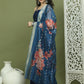 Backless Designer Kurta Palazzo Set with Floral Dupatta ( JOKPL 2137N D66N 1577 Navy )