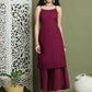 Chic Backless Designer Kurta with Palazzo ( JOKPL 2137PR 1577 Purple )